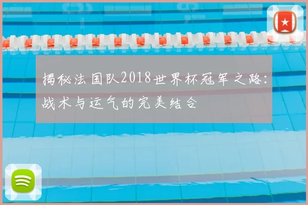 揭秘法国队2018世界杯冠军之路:战术与运气的完美结合