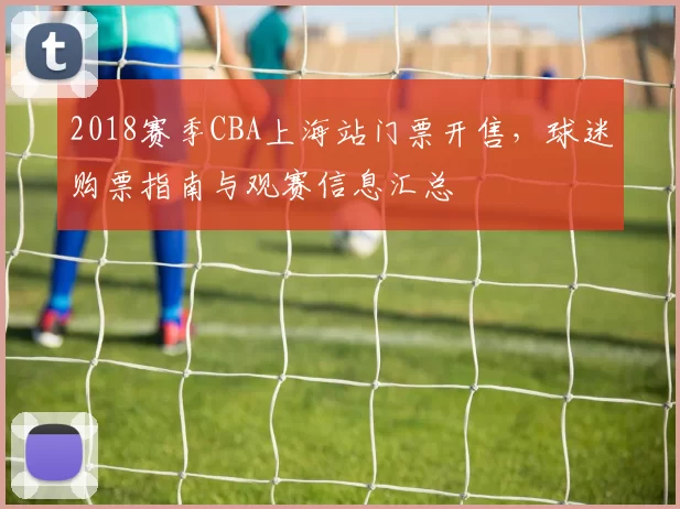 2018赛季CBA上海站门票开售,球迷购票指南与观赛信息汇总
